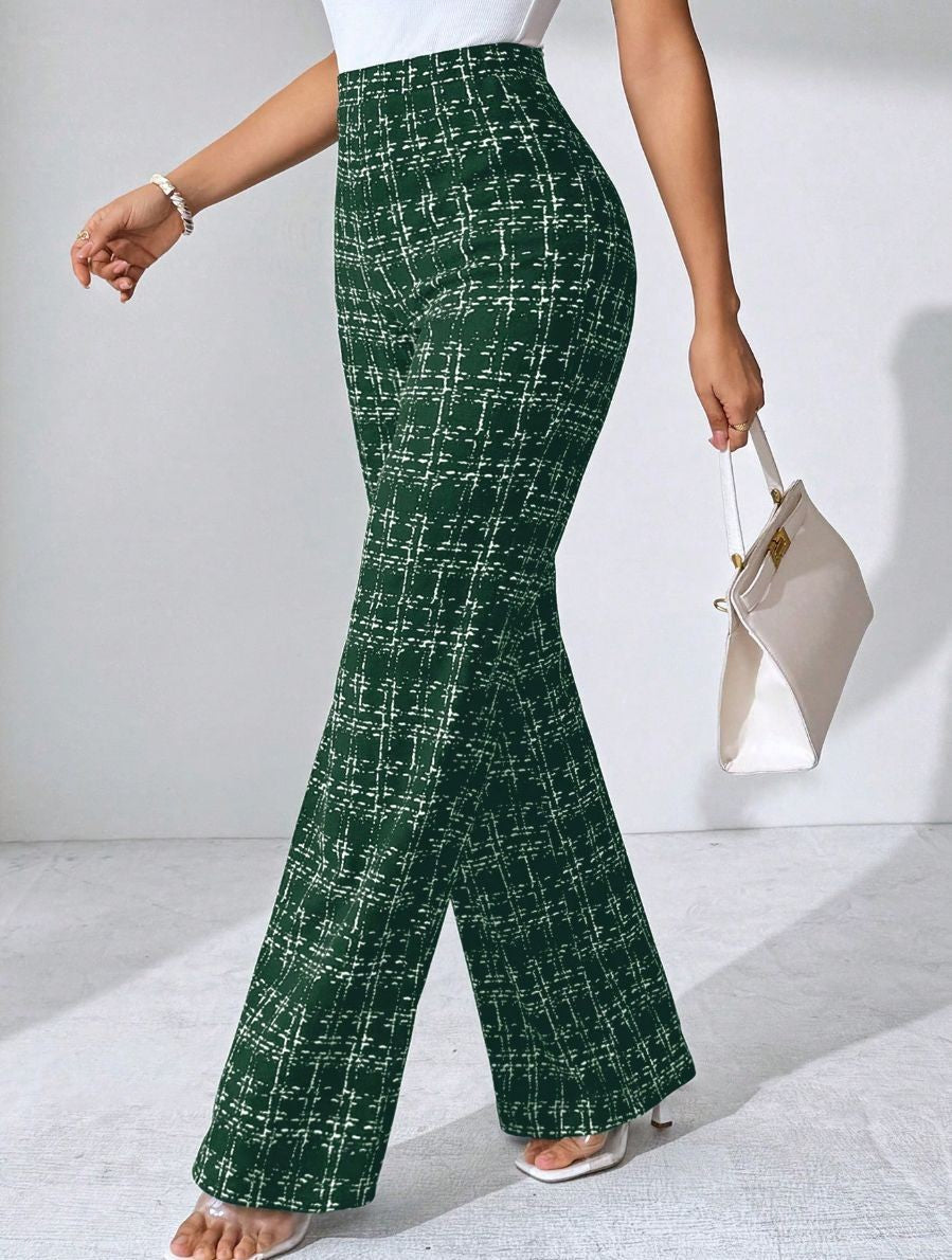 The Classic Plaid Straight-Leg Trousers