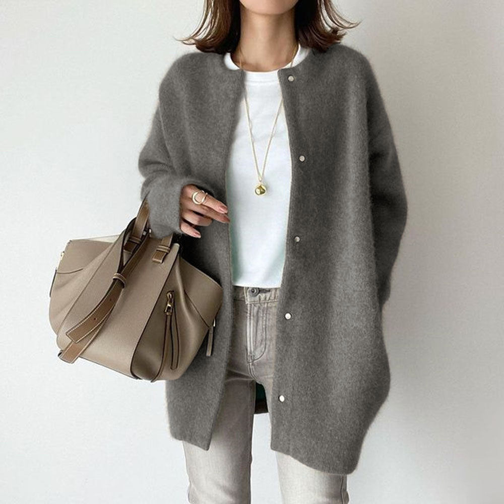 Soft Knit Button-Front Cardigan