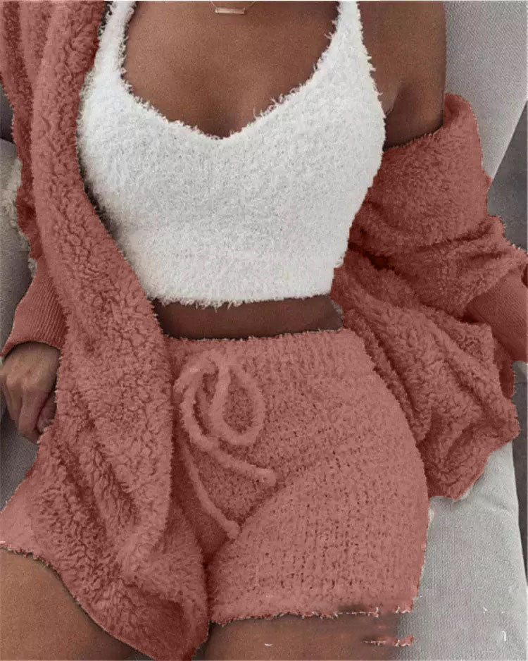 The MEEANT. Plush Three-Piece Lounge Set 🤍