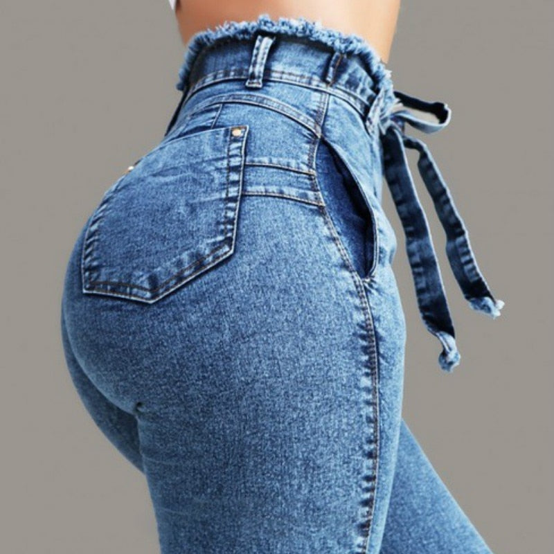 The MEEANT. Fringed High-Waist Jeans