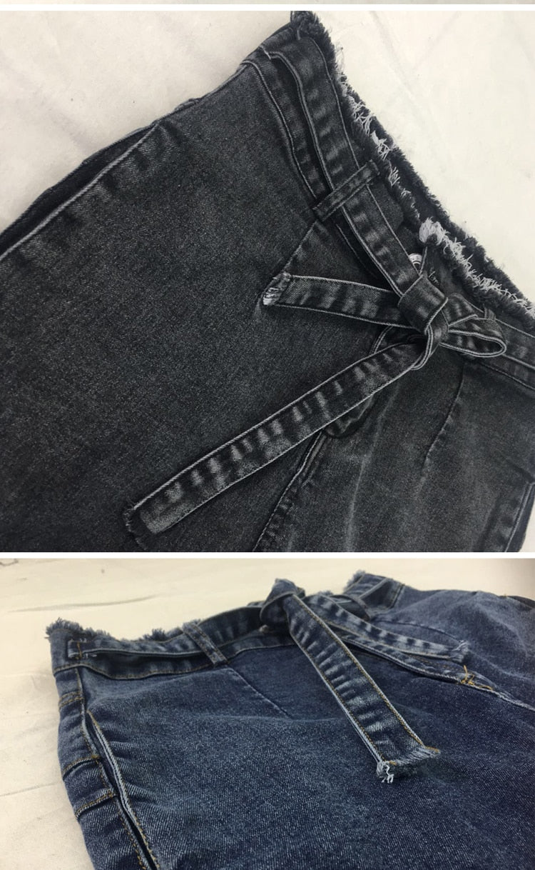 The MEEANT. Fringed High-Waist Jeans