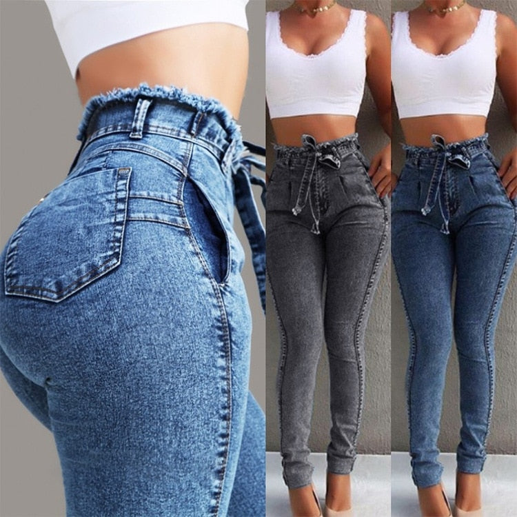 The MEEANT. Fringed High-Waist Jeans