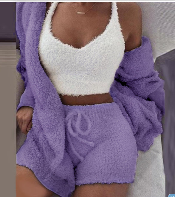The MEEANT. Plush Three-Piece Lounge Set 🤍