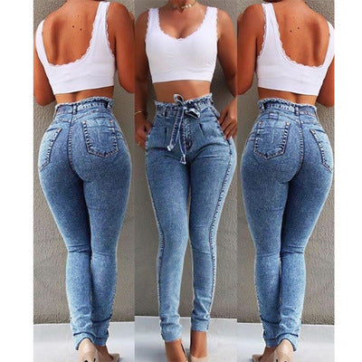 The MEEANT. Fringed High-Waist Jeans