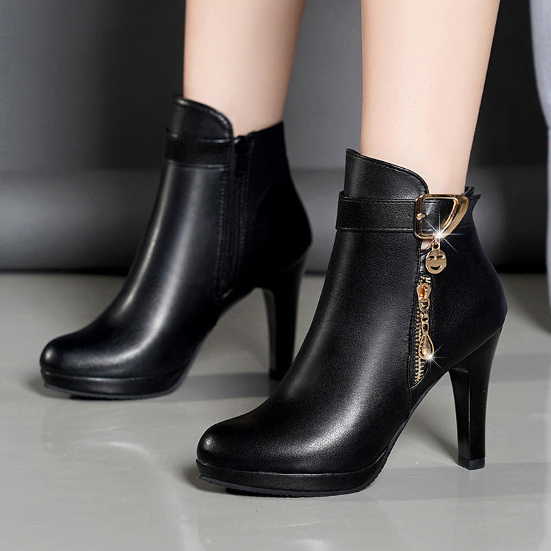 Sleek Pointed-Toe Heeled Boots