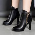 Sleek Pointed-Toe Heeled Boots