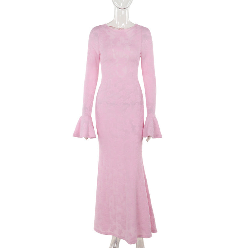 ✦ The MEEANT. Lace-Up Backless Maxi Dress