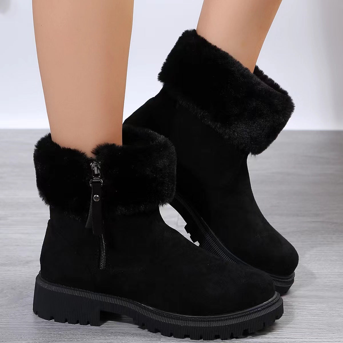 MEEANT. Plush Winter Boots | Side-Zip