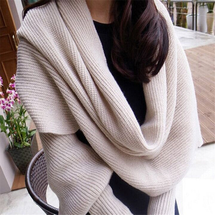 The MEEANT. Oversized Knit Wrap Scarf