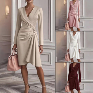 ✦ The MEEANT. Pleated Elegance Midi Dress