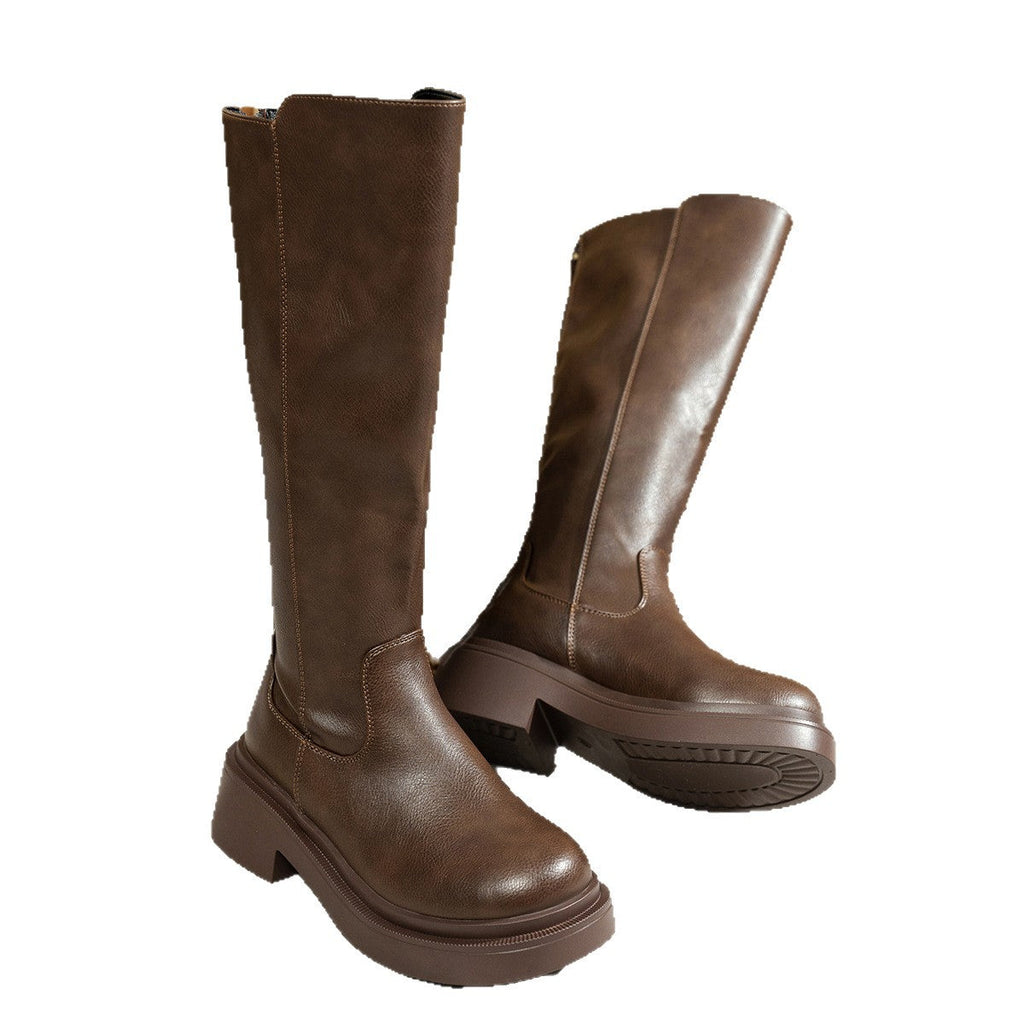 Knee-High Square Heel Boots