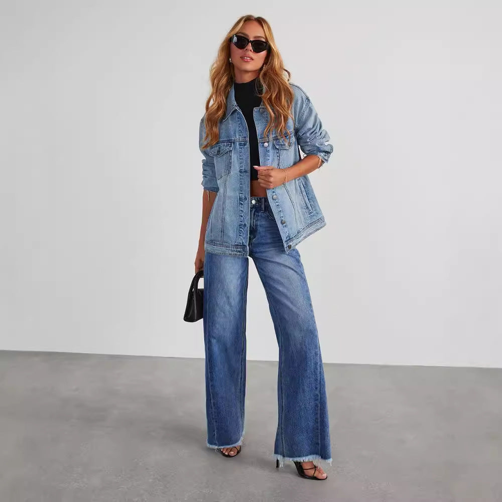 MEEANT. High-Waist Straight-Leg Jeans