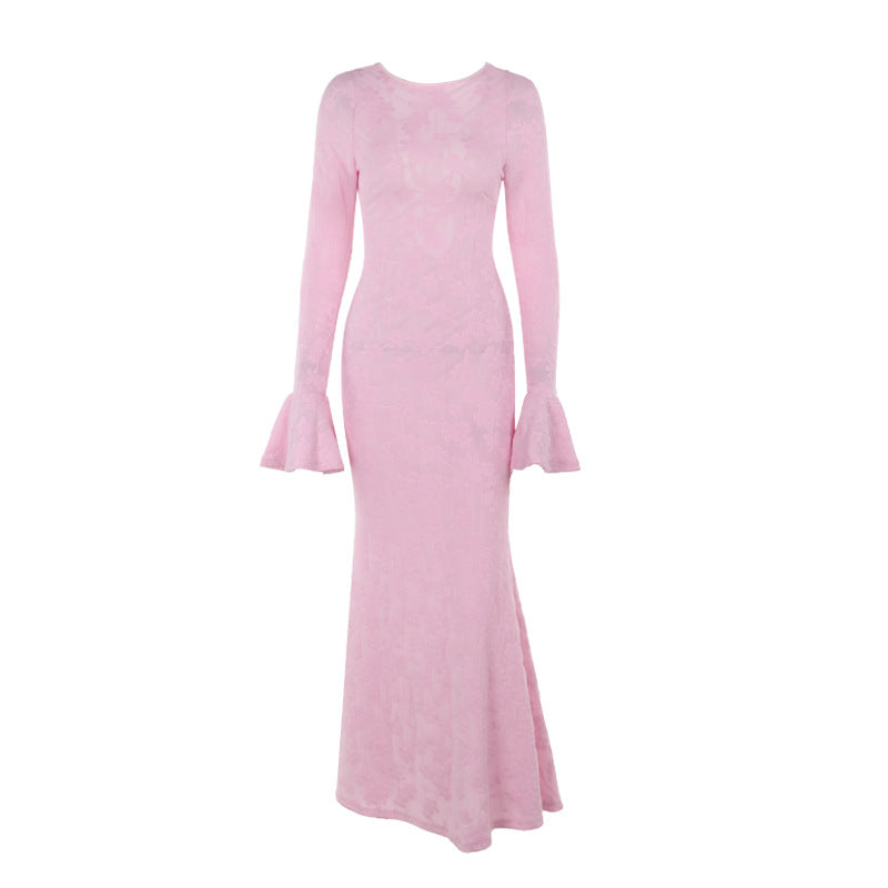 ✦ The MEEANT. Lace-Up Backless Maxi Dress