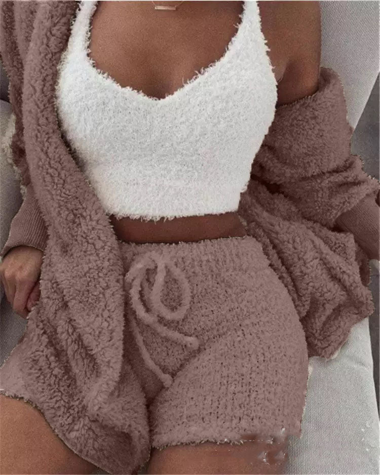 The MEEANT. Plush Three-Piece Lounge Set 🤍