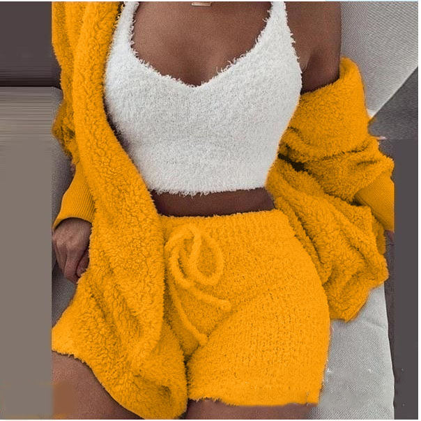 The MEEANT. Plush Three-Piece Lounge Set 🤍