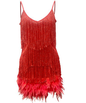 The Feather & Sequin Mini Dress ✨