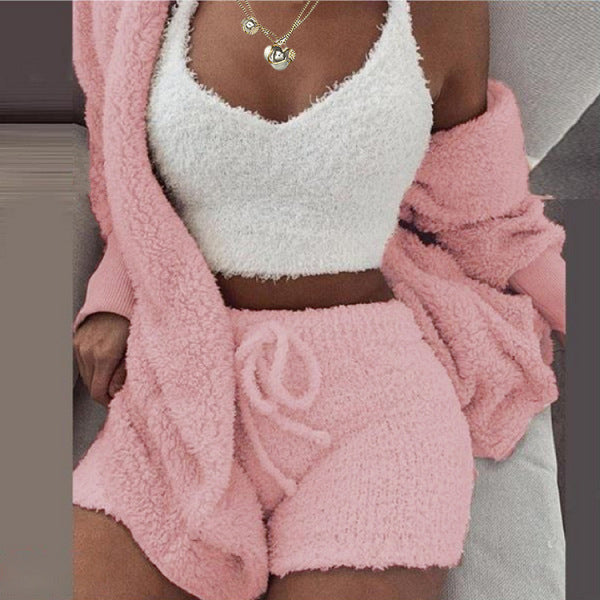 The MEEANT. Plush Three-Piece Lounge Set 🤍