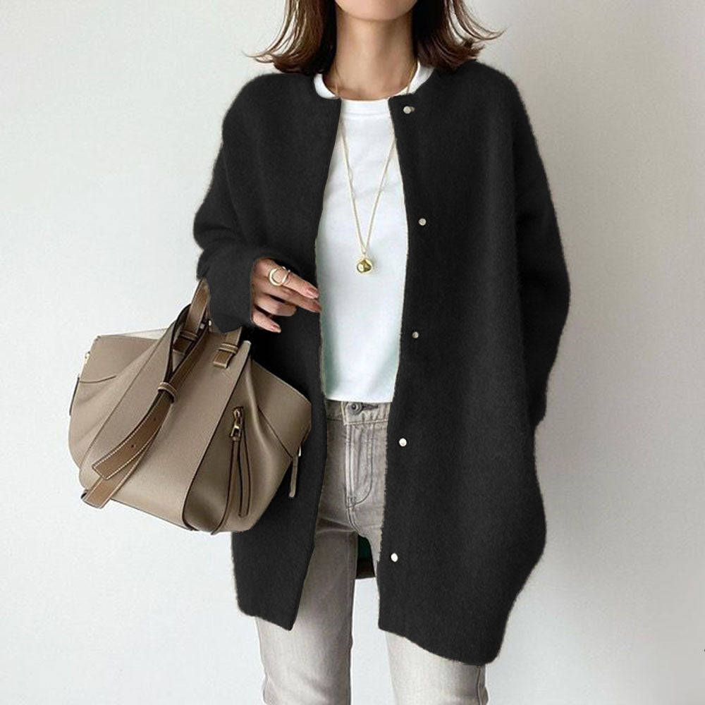 Soft Knit Button-Front Cardigan