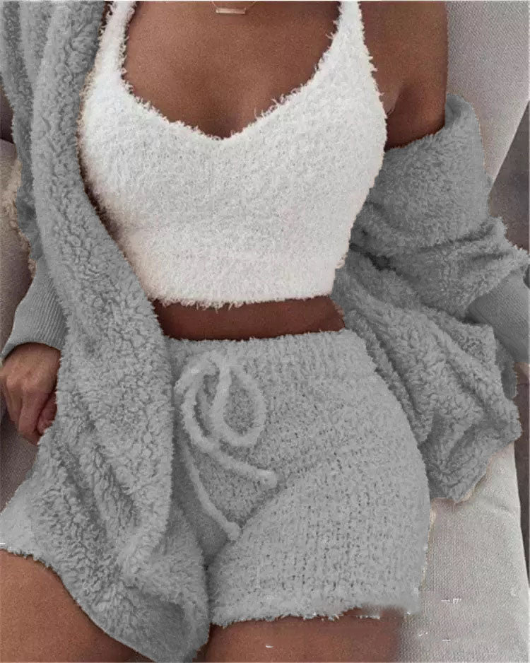 The MEEANT. Plush Three-Piece Lounge Set 🤍