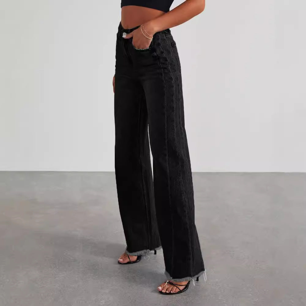 MEEANT. High-Waist Straight-Leg Jeans