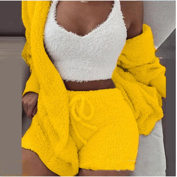 The MEEANT. Plush Three-Piece Lounge Set 🤍