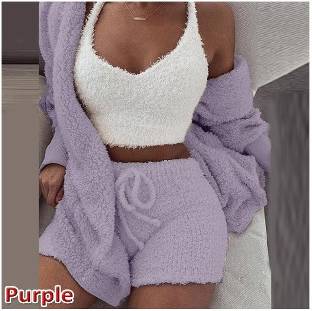 The MEEANT. Plush Three-Piece Lounge Set 🤍