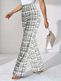 The Classic Plaid Straight-Leg Trousers